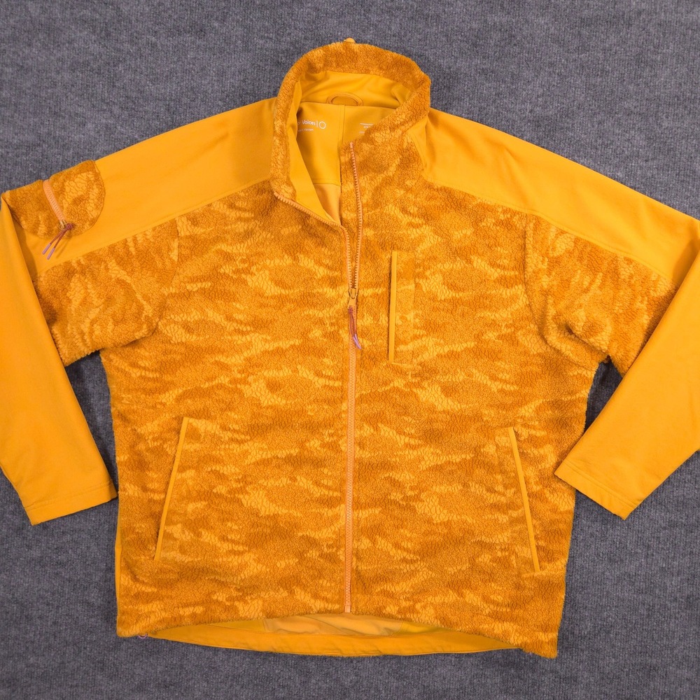 Outdoor Voices Primo Fleece Full Zip Jacket Unisex Large Cider Cloud Camo Hybrid - Picture 1 of 14